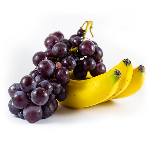 Виноград и банан